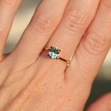 0.98CT OVAL PRECISION BRILLIANT MONTANA SAPPHIRE, AQUA TEAL BLUE GREEN, UNTREATED, 6.8X5.58X3.60MM