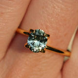 0.98CT OVAL PRECISION BRILLIANT MONTANA SAPPHIRE, AQUA TEAL BLUE GREEN, UNTREATED, 6.8X5.58X3.60MM