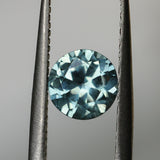 1.26CT ROUND MONTANA SAPPHIRE, COLOR SHIFTING BLUE TO GREY, UNTREATED, 6.5X4MM