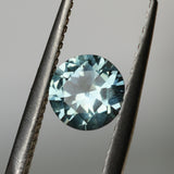 1.26CT ROUND MONTANA SAPPHIRE, COLOR SHIFTING BLUE TO GREY, UNTREATED, 6.5X4MM