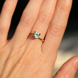 1.26CT ROUND MONTANA SAPPHIRE, COLOR SHIFTING BLUE TO GREY, UNTREATED, 6.5X4MM