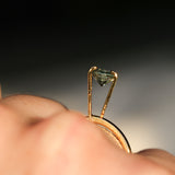 1.26CT ROUND MONTANA SAPPHIRE, COLOR SHIFTING BLUE TO GREY, UNTREATED, 6.5X4MM