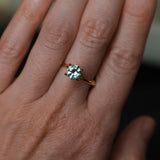 1.26CT ROUND MONTANA SAPPHIRE, COLOR SHIFTING BLUE TO GREY, UNTREATED, 6.5X4MM