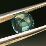 3.0CT CUSHION MADAGASCAR SAPPHIRE, MEDIUM TEAL GREEN, UNHEATED, 7.44X7.2X5.46MM