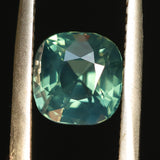 3.0CT CUSHION MADAGASCAR SAPPHIRE, MEDIUM TEAL GREEN, UNHEATED, 7.44X7.2X5.46MM