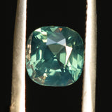 3.0CT CUSHION MADAGASCAR SAPPHIRE, MEDIUM TEAL GREEN, UNHEATED, 7.44X7.2X5.46MM