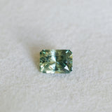1.12CT RADIANT CUT MONTANA SAPPHIRE, GREEN AND YELLOW, 6.5X4.7X3.6MM