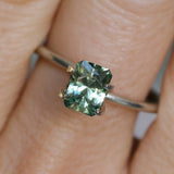 1.12CT RADIANT CUT MONTANA SAPPHIRE, GREEN AND YELLOW, 6.5X4.7X3.6MM