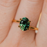 1.90CT OVAL BRILLIANT AUSTRALIAN SAPPHIRE, TEAL GREEN, UNTREATED, 7.95X5.98X4.72MM