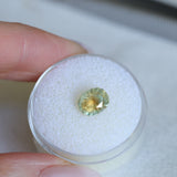 1.75CT PRECISION CUT OVAL MONTANA SAPPHIRE, EARTHY COPPER YELLOW TEAL, 7.8X6.3X4.7MM