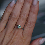 0.86CT PRECISION CUT OVAL MONTANA SAPPHIRE, PARTI YELLOW BLUE, 6.08X4.8X3.7MM