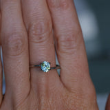 0.86CT PRECISION CUT OVAL MONTANA SAPPHIRE, PARTI YELLOW BLUE, 6.08X4.8X3.7MM