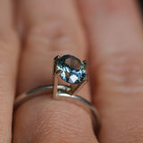 1.34CT UNTREATED OVAL NIGERIAN SAPPHIRE, PARTI BLUE SILVER TEAL, 7.20X5.92X4.27MM