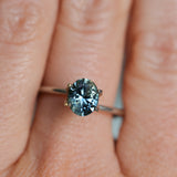 1.34CT UNTREATED OVAL NIGERIAN SAPPHIRE, PARTI BLUE SILVER TEAL, 7.20X5.92X4.27MM