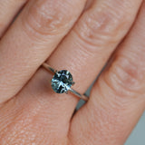 1.34CT UNTREATED OVAL NIGERIAN SAPPHIRE, PARTI BLUE SILVER TEAL, 7.20X5.92X4.27MM