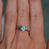 1.24CT PRECISION CUT OVAL MONTANA SAPPHIRE, EARTHY CARIBBEAN TEAL, 6.6X5.4X4.2MM