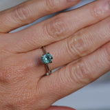 1.24CT PRECISION CUT OVAL MONTANA SAPPHIRE, EARTHY CARIBBEAN TEAL, 6.6X5.4X4.2MM