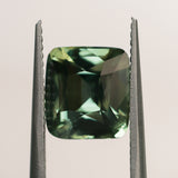 3.35CT UNTREATED CUSHION MADAGASCAR SAPPHIRE, OLIVE GREEN, 8.5X7.8X5.2MM