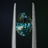 2.03CT OVAL MADAGASCAR SAPPHIRE, PARTI BLUE GREEN YELLOW, UNTREATED, 8.6X6.1X4.5MM