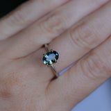 2.03CT OVAL MADAGASCAR SAPPHIRE, PARTI BLUE GREEN YELLOW, UNTREATED, 8.6X6.1X4.5MM