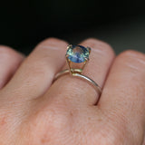 2.55CT ROUND MADAGASCAR SAPPHIRE, PARTI OPALESCENT, UNTREATED, 8X5.1MM