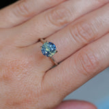 2.55CT ROUND MADAGASCAR SAPPHIRE, PARTI OPALESCENT, UNTREATED, 8X5.1MM