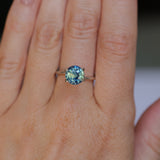 2.55CT ROUND MADAGASCAR SAPPHIRE, PARTI OPALESCENT, UNTREATED, 8X5.1MM