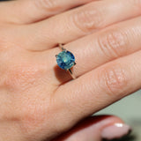 2.55CT ROUND MADAGASCAR SAPPHIRE, PARTI OPALESCENT, UNTREATED, 8X5.1MM