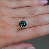 4.53CT OVAL MADAGASCAR SAPPHIRE, PARTI BLUE GREEN YELLOW, UNTREATED, 11.3X8.7X5.7MM