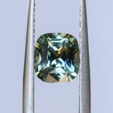 1.75CT CUSHION MADAGASCAR SAPPHIRE, PARTI BICOLOR TEAL ORANGE, 7X6.3X4.5MM