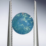 1.72CT ROUND MADAGASCAR SAPPHIRE, OPALESCENT LIGHT BLUE GREEN, UNTREATED, 7.1X4.8MM