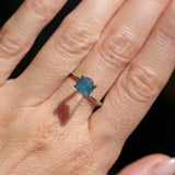 1.72CT ROUND MADAGASCAR SAPPHIRE, OPALESCENT LIGHT BLUE GREEN, UNTREATED, 7.1X4.8MM