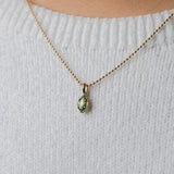 1.08ct Marquise Cut Parti Madagascar Sapphire 6 Prong Pendant in 14k Yellow Gold