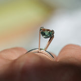 2.06CT MADAGASCAR EMERALD CUT SAPPHIRE, LIGHT TEAL BLUE GREEN BICOLOR, UNTREATED, 7.3X6.8X4.6MM