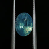 2.08CT OVAL MADAGASCAR SAPPHIRE, MEDIUM GLOWY CARIBBEAN BLUE GREEN, UNTREATED, 8.9X6.7X4.4MM
