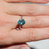 2.08CT OVAL MADAGASCAR SAPPHIRE, MEDIUM GLOWY CARIBBEAN BLUE GREEN, UNTREATED, 8.9X6.7X4.4MM