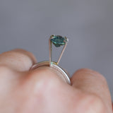 2.08CT OVAL MADAGASCAR SAPPHIRE, MEDIUM GLOWY CARIBBEAN BLUE GREEN, UNTREATED, 8.9X6.7X4.4MM