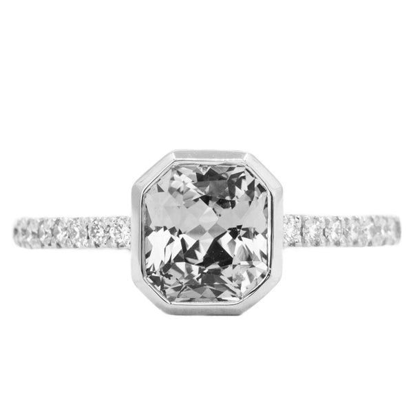 Low Profile Bezel with French Set Diamond Band- Setting