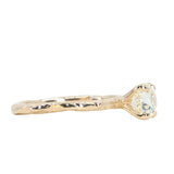 1.24ct Round Crown Jubilee® Cut GIA Diamond 4-Prong Evergreen Carved Solitaire in 14K Yellow Gold