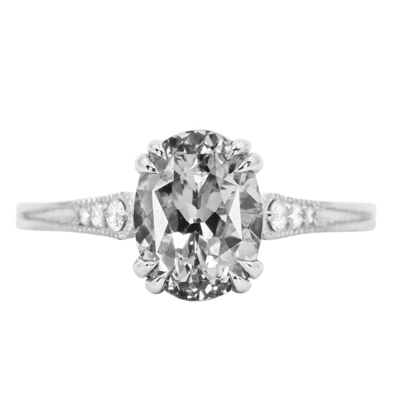 Vintage Cathedral Setting with Diamonds in Band Setting – Anueva