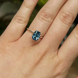 2.97CT CUSHION PRECISION CUT MONTANA SAPPHIRE, TEAL BLUE, 9.6X7MM