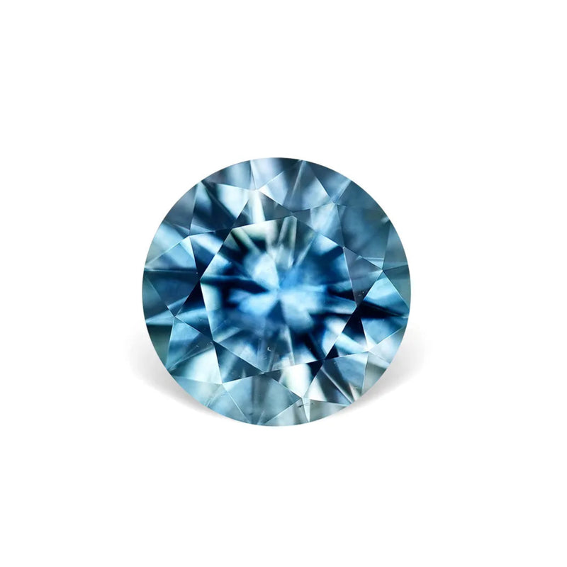 1.50CT ROUND PRECISION CUT MONTANA SAPPHIRE, BLUE, 6.8MM