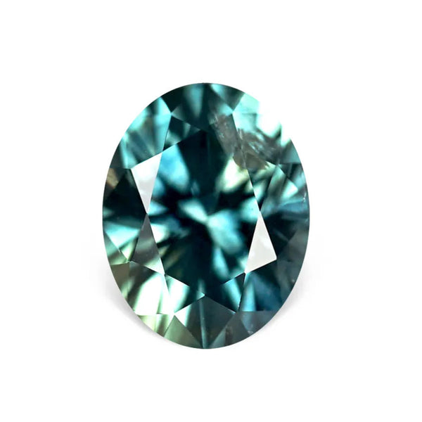 1.14CT OVAL PRECISION CUT MONTANA SAPPHIRE, TEAL BLUE GREEN, 6.6X5.3MM