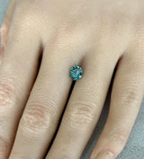 1.66CT PRECISION CUT OVAL BRILLIANT MONTANA SAPPHIRE, TEAL, 7.3x6.3MM