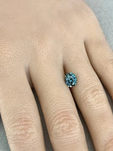 1.81CT PRECISION CUT OVAL BRILLIANT MONTANA SAPPHIRE, TEAL, 7.6x6.4MM