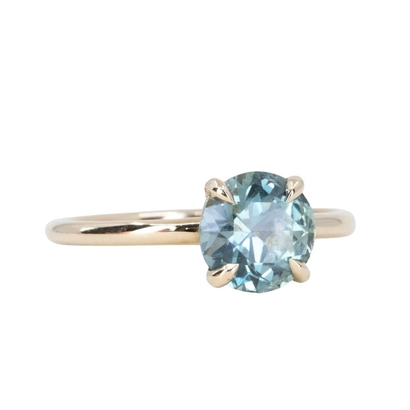 1.93ct Untreated and Earthy Montana Sapphire Classic 4 Prong Solitaire in 14k Yellow Gold