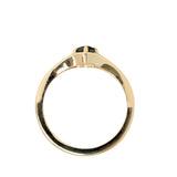 0.95ct Australian Marquise Sapphire Low Profile 4 Prong Signet Solitaire in 14k Yellow Gold