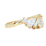 Mixed Shape Natural Diamond Cluster Ring in 18k Yellow Gold