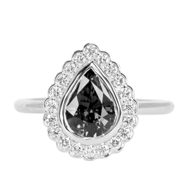 Antique Style Scalloped Diamond Halo - Setting