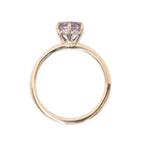 1.29ct Round Lilac Montana Sapphire Lotus Solitaire in 14k Yellow Gold